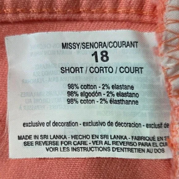 Gloria Vanderbilt Amanda Classic Straight Leg Pink High Rise Jeans Plus Size 18 - Picture 9 of 9